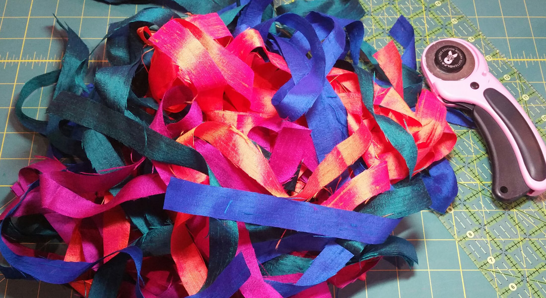 Fabric and fiber scarf tutorial