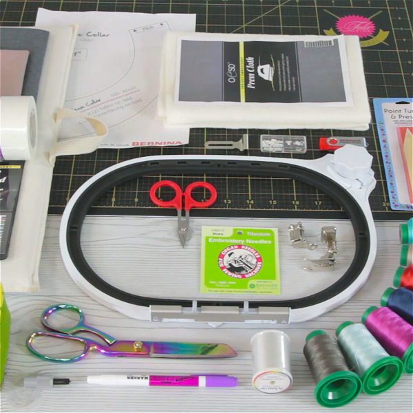 Embroidered Collar tutorial - supplies