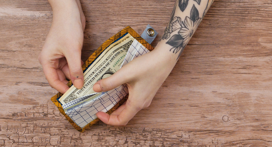 Hand Look Quilted Wallet