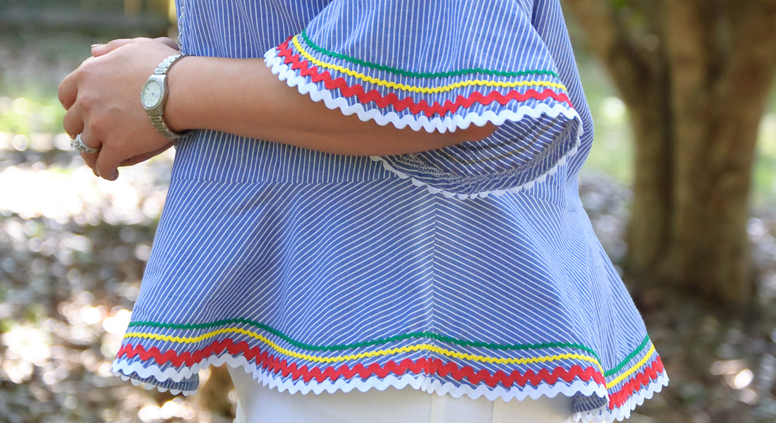 How to sew rick rack trim