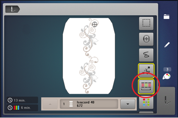 Design Positioning in Machine Embroidery - Resequence