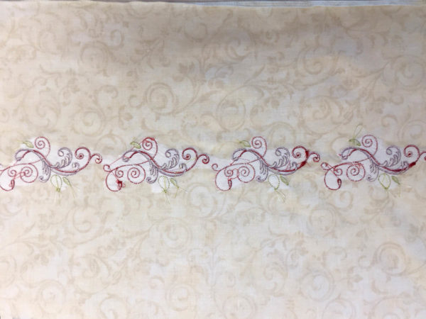 Design Positioning in Machine Embroidery - Stabilizer Removed