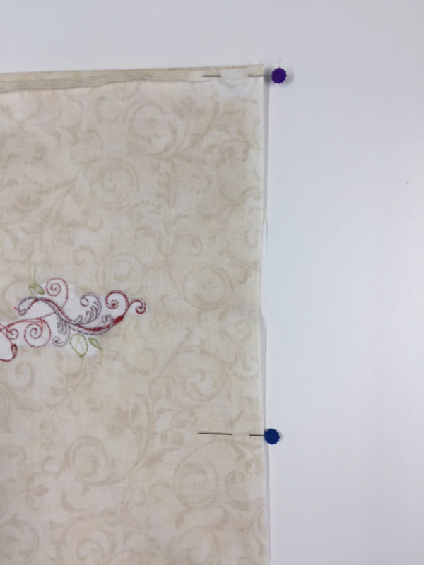 Design Positioning in Machine Embroidery - Pin Side