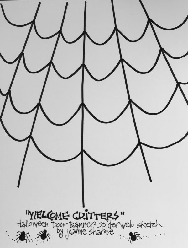 Spider Web Door Banner tutorial WeAllSew Blog - spider web reference