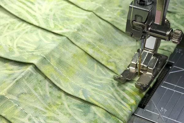 BERNINA Patchwork Feet 37-37D stitching quarter inch tucks across the first set