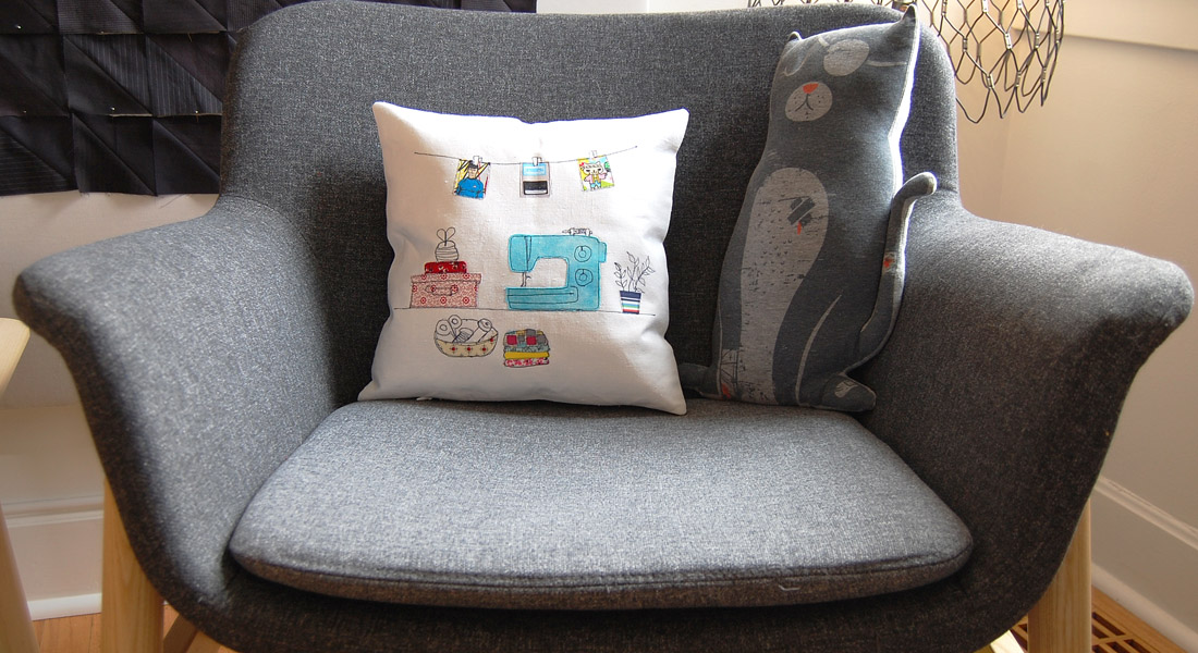 Invisible zipper pillow cover tutorial from WeAllSew