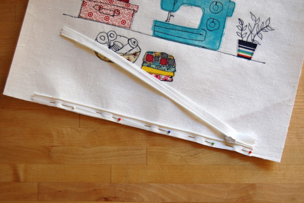 Invisible zipper pillow cover tutorial from WeAllSew