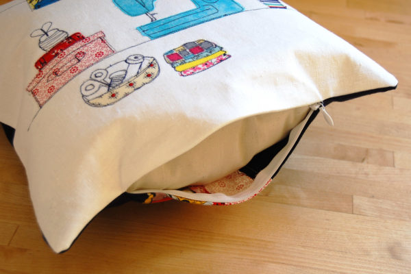 Invisible zipper pillow cover tutorial from WeAllSew