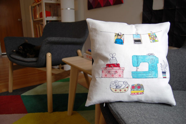 Invisible zipper pillow cover tutorial from WeAllSew