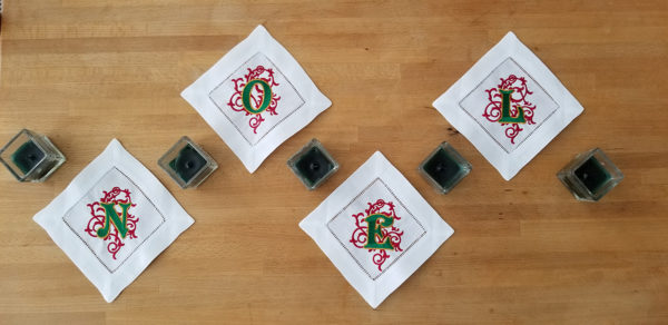 Embroidered Holiday Napkins with BERNINA Toolbox