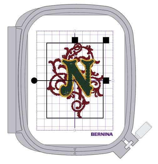 Embroidered Holiday Napkins with BERNINA Toolbox - N Monogram Centered in Medium Hoop
