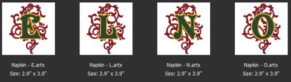 Noel_Napkins_E_L_N_O_monogram_files_in_list_by_name