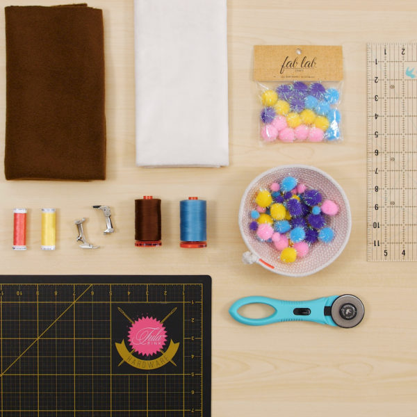 Sprinkle Donut Pillow - supplies