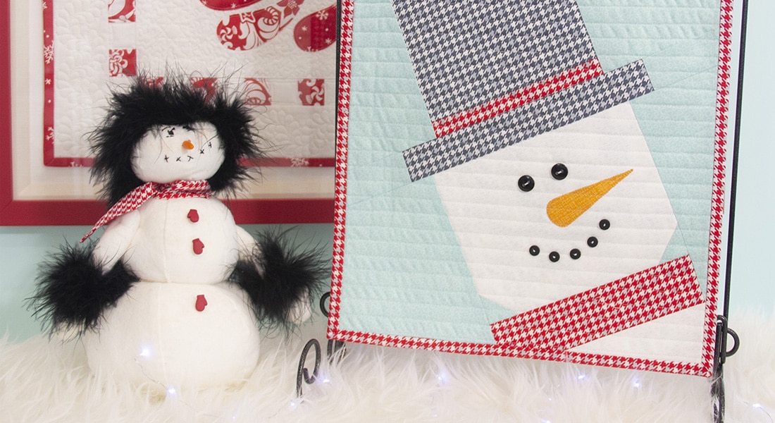 Jolly Snowman Table Topper at WeAllSew