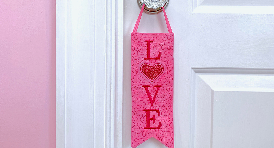 Embroidered Door Knob Banner