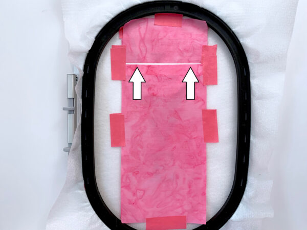 tape Fabric C in place