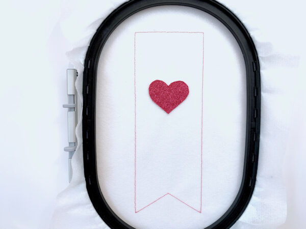 stitch a placement line for the largest piece of fabric