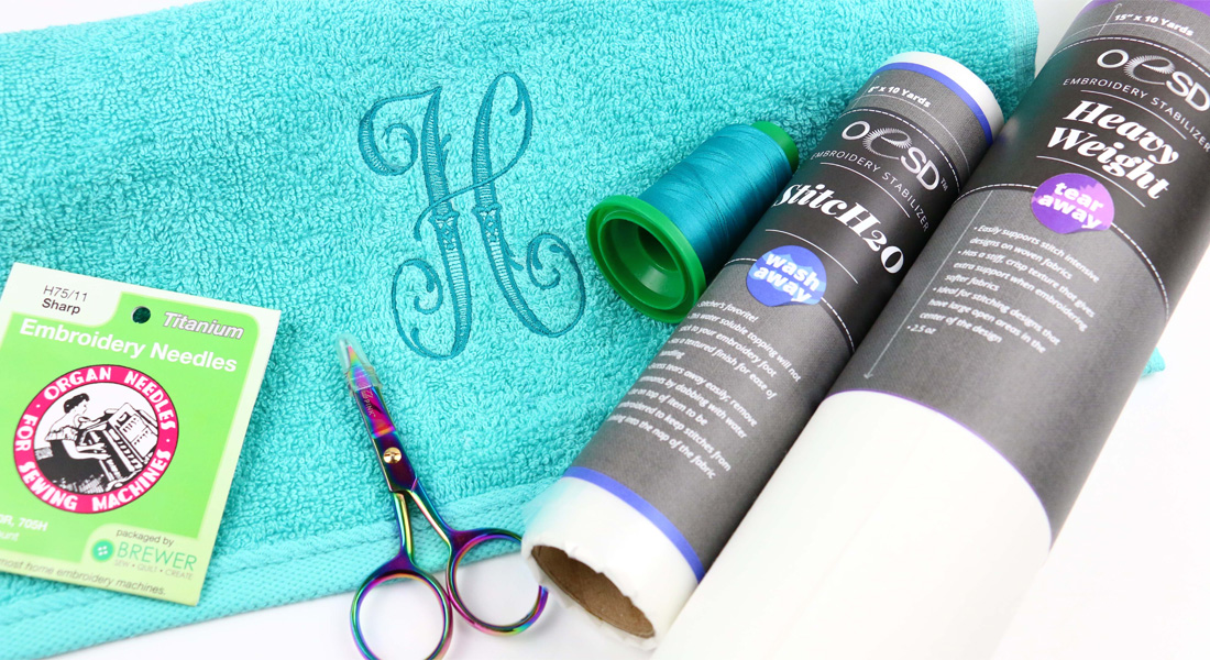 How to embroider towels at WeAllSew