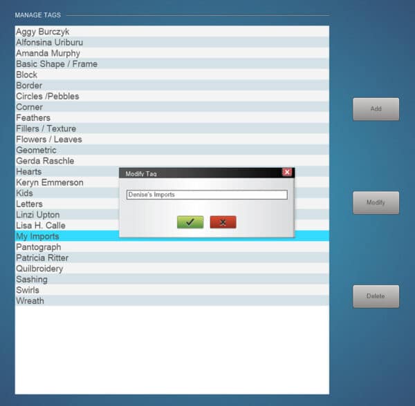 Managing Designs in Q-matic