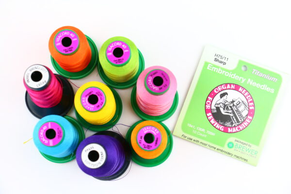 we all sew how to embroider a ladies t-shirt embroidery threads and needle