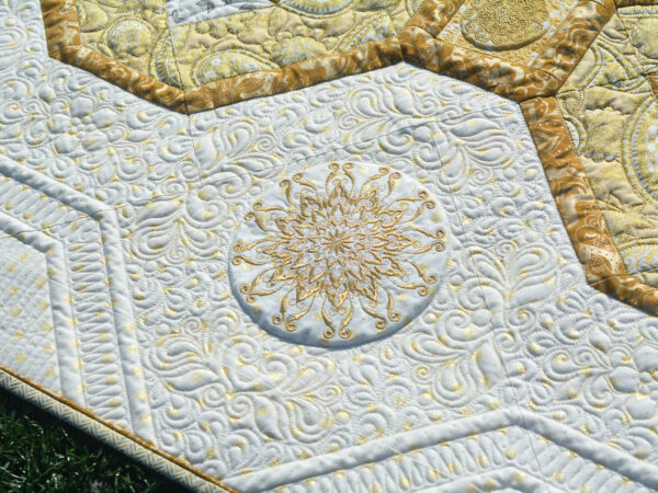 The side border embroideries on the BERNINA 125th Anniversary Quilt