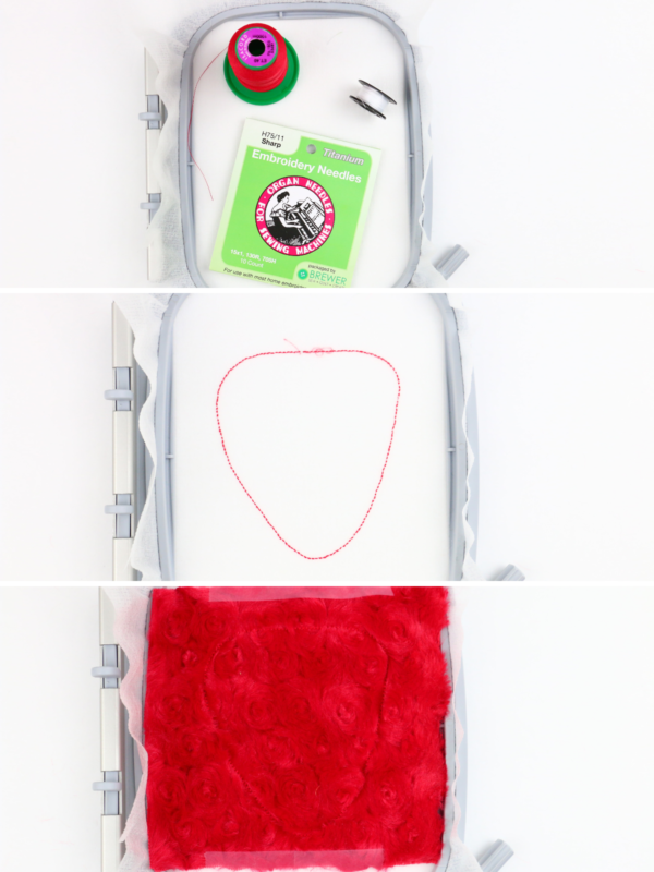 we all sew how to embroider on cuddle luxe in the hoop strawberry pin cushion