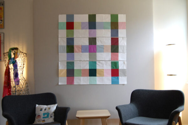 Minki Backed Patchwork Baby Quilt tutorial at WeAllSew