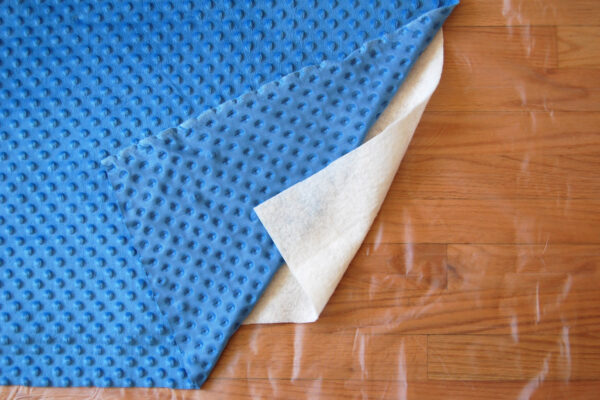 Minki Backed Patchwork Baby Quilt tutorial at WeAllSew