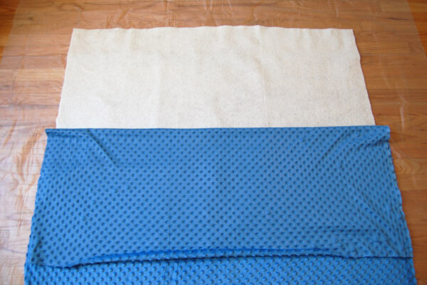 Minki Backed Patchwork Baby Quilt tutorial at WeAllSew