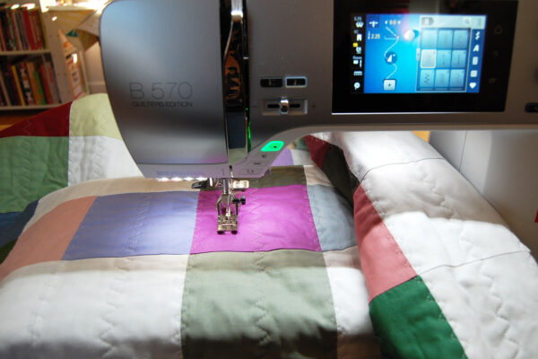 Minki Backed Patchwork Baby Quilt tutorial at WeAllSew