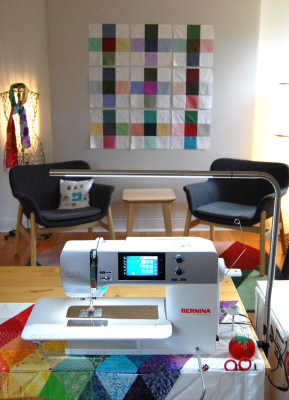 Minki Backed Patchwork Baby Quilt tutorial at WeAllSew