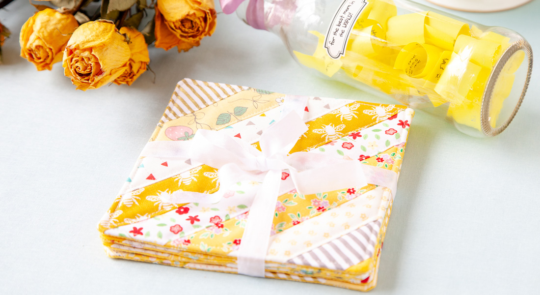 Scrappy Coaster Set at WeAllSew