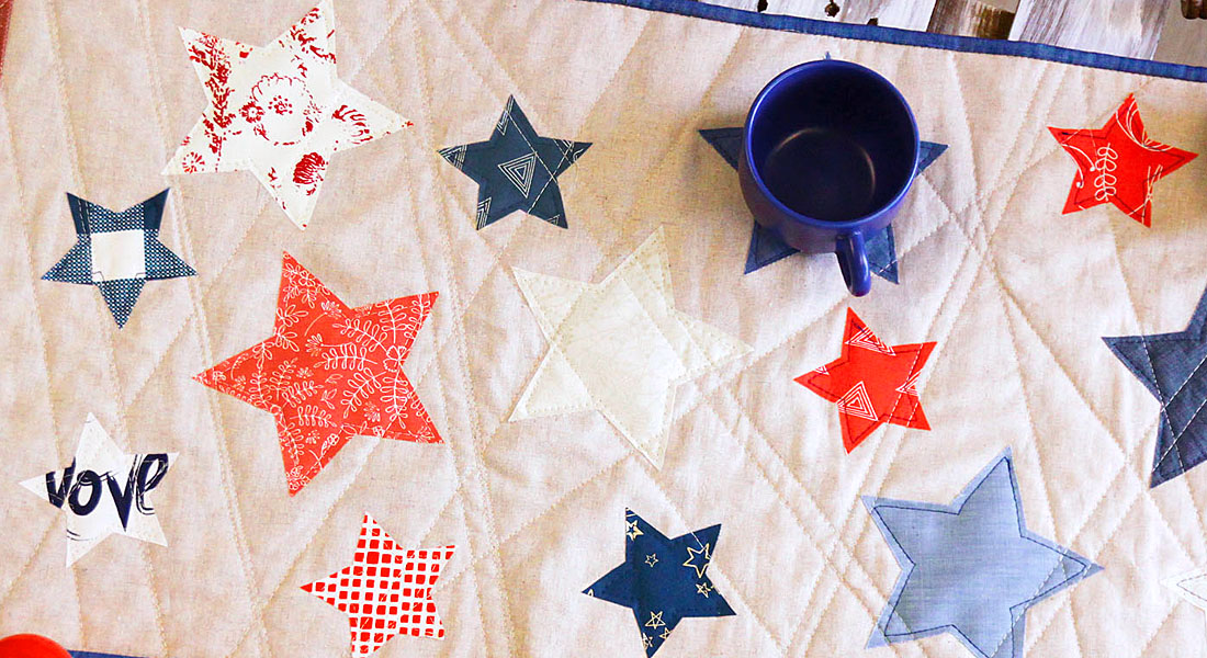 Red, white, and blue sewing projects from WeAllSew