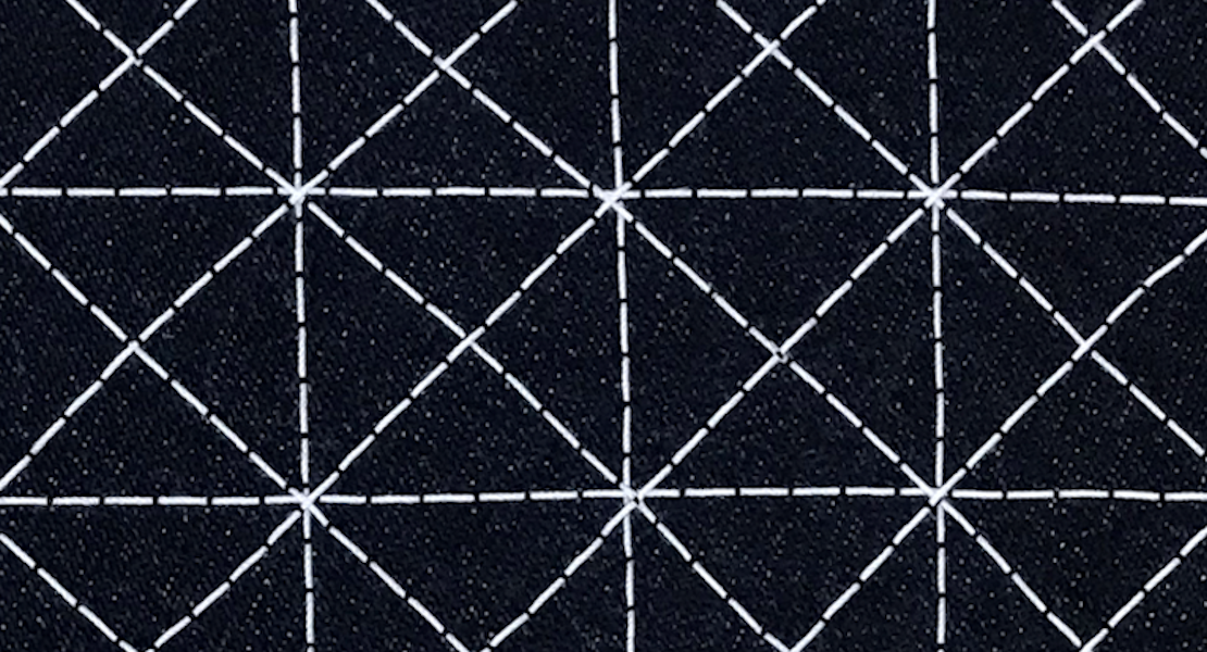 close-up of Sashiko design
