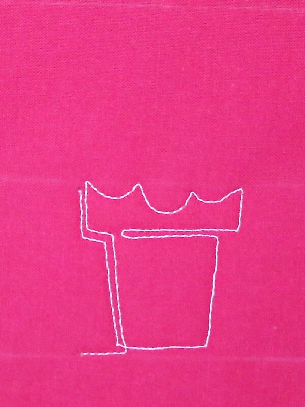 Free-motion Quilting Ice Cream Cones - step four