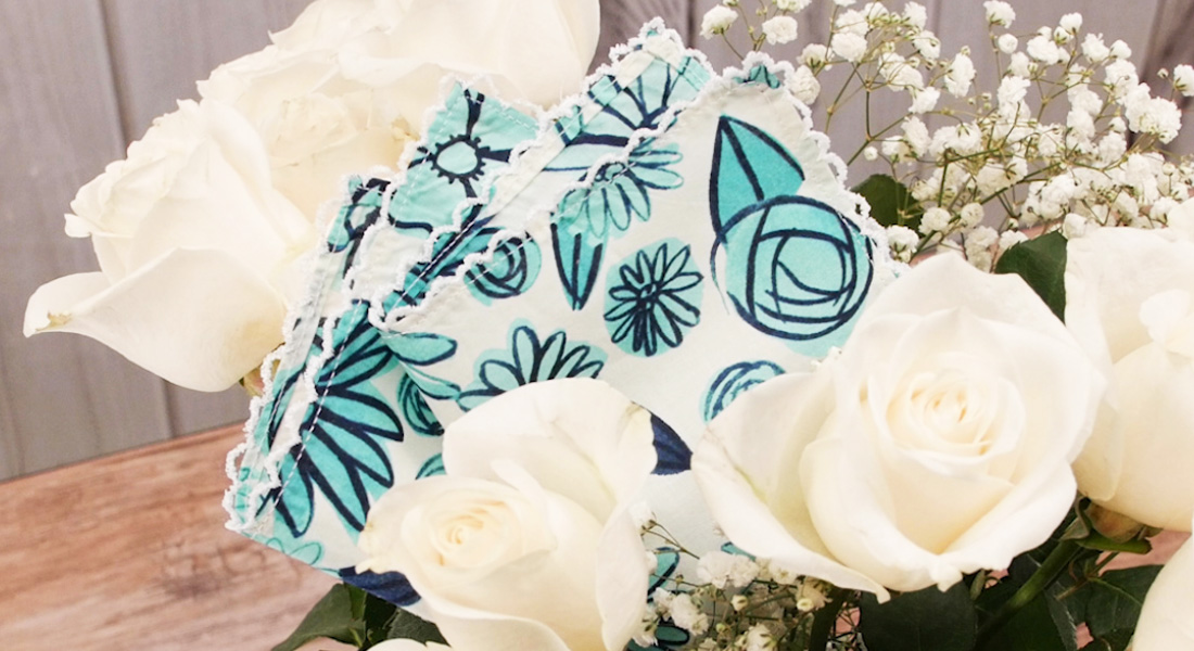 Lacey edge handkerchief from WeAllSew