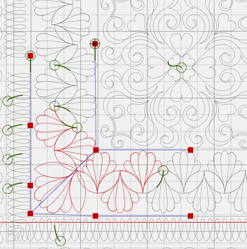 Corners and borders with BERNINA Q-matic
