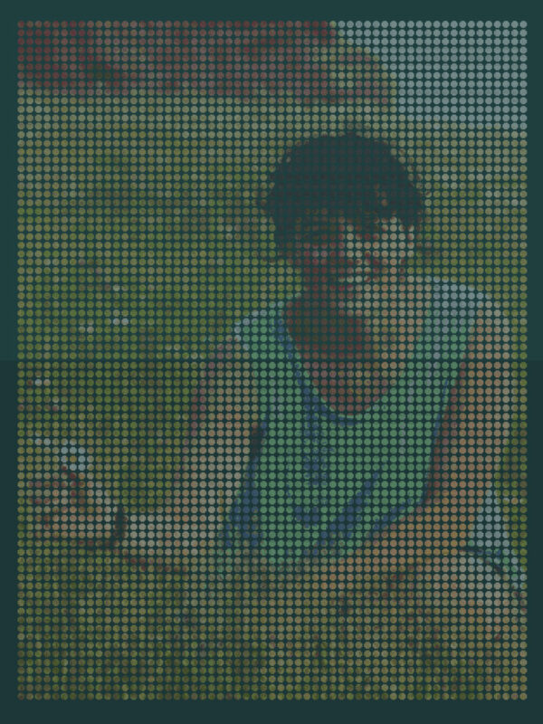 Chantal - Print Preview of the assembled cross stitched slab