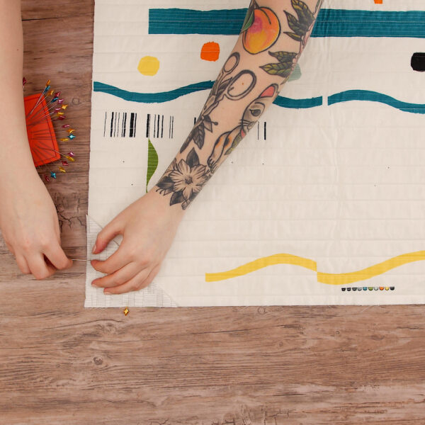 Invisible Faced Binding Tutorial - pin corners 