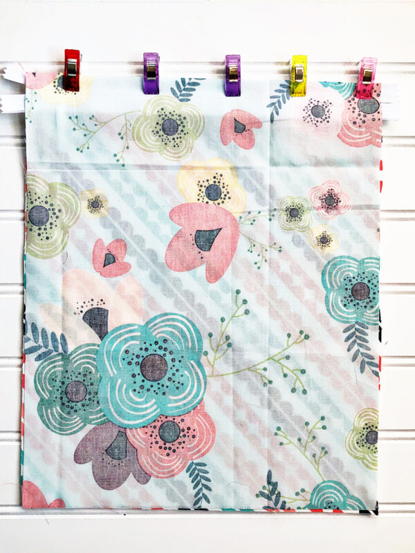 Library Book Tote and Pencil Case: Prepare the fabric for sewing