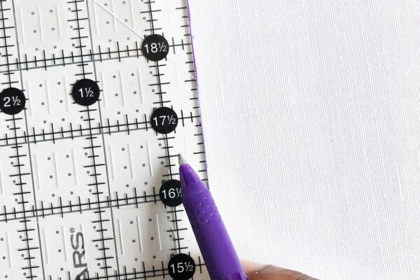 Library Book Tote and Pencil Case: Prepare the fabric for letter placement