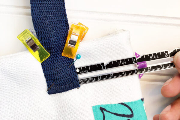 Library Book Tote and Pencil Case: Sew the straps
