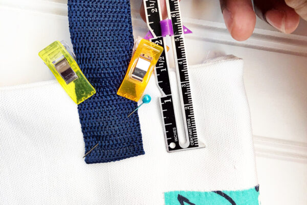 Library Book Tote and Pencil Case: Sew the straps
