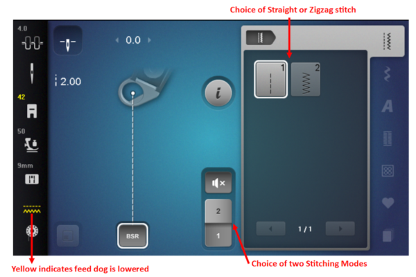 BSR settings screen