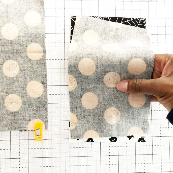 Halloween Mini Treat Bag: Sew the lining to the exterior fabric