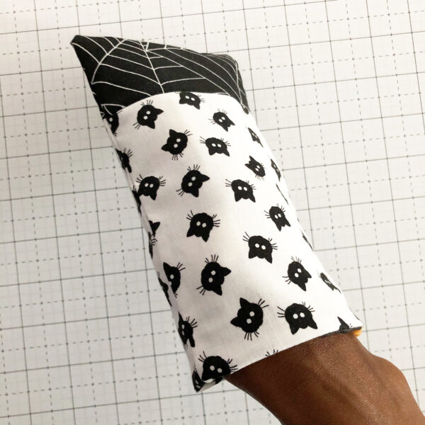 Halloween Mini Treat Bag: Pushing the lining inside the bag