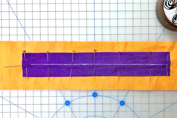 One Piece Facing Tutorial-5: Pin to Secure Facing and Fabric