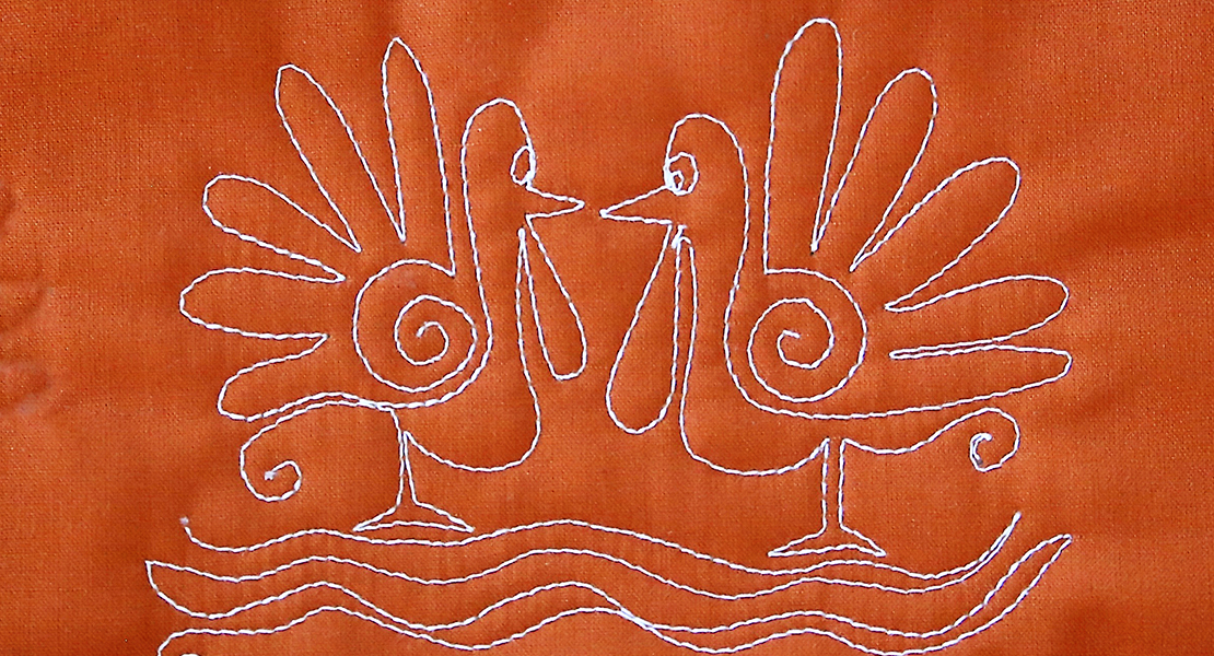 How to free-motion stitch a turkey