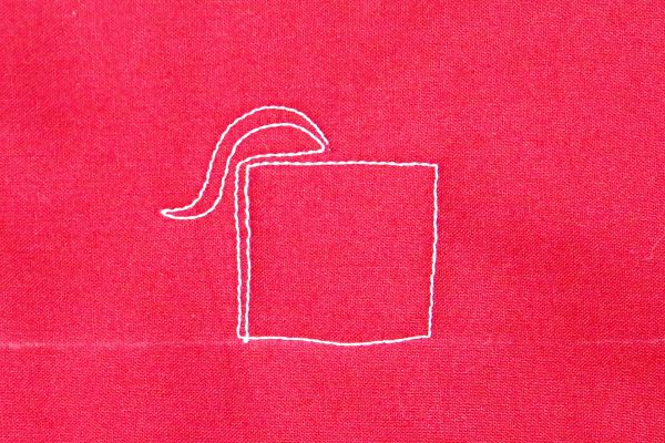 How to free-motion quilt pretty packages - step three