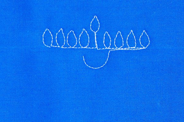 How to Free-Motion Quilt a Menorah from WeAllSew